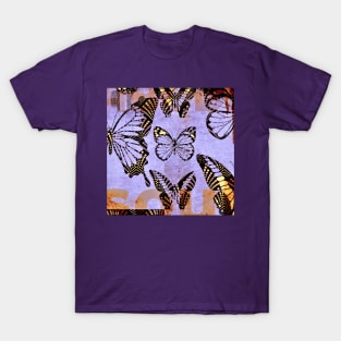 Lilac and Gold Butterflies T-Shirt